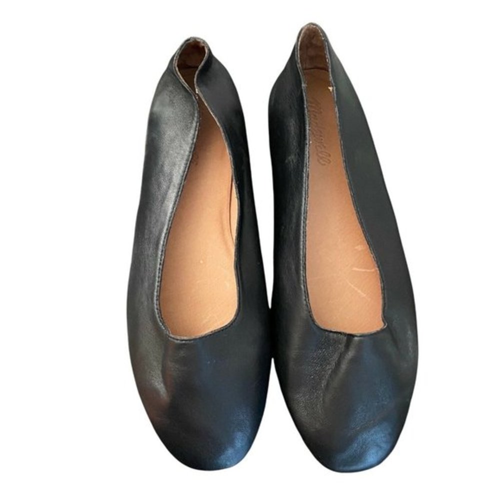 Madewell 10 Flats The Cory True Black Ballet Square Toe Comfort